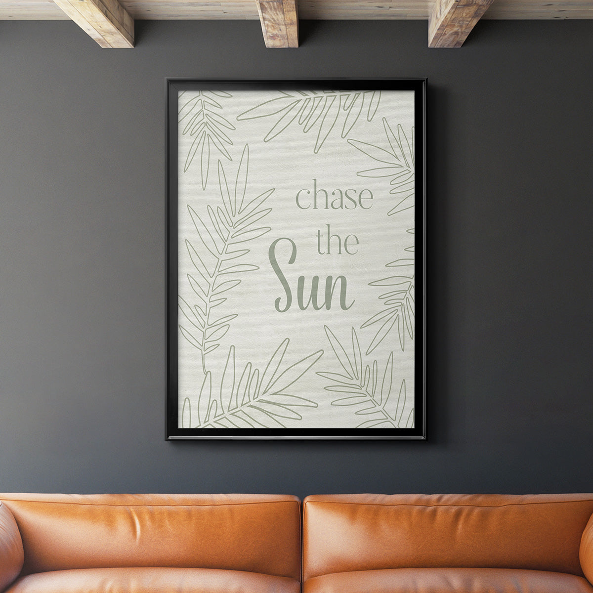 Chase the Sun - Modern Framed Canvas Print