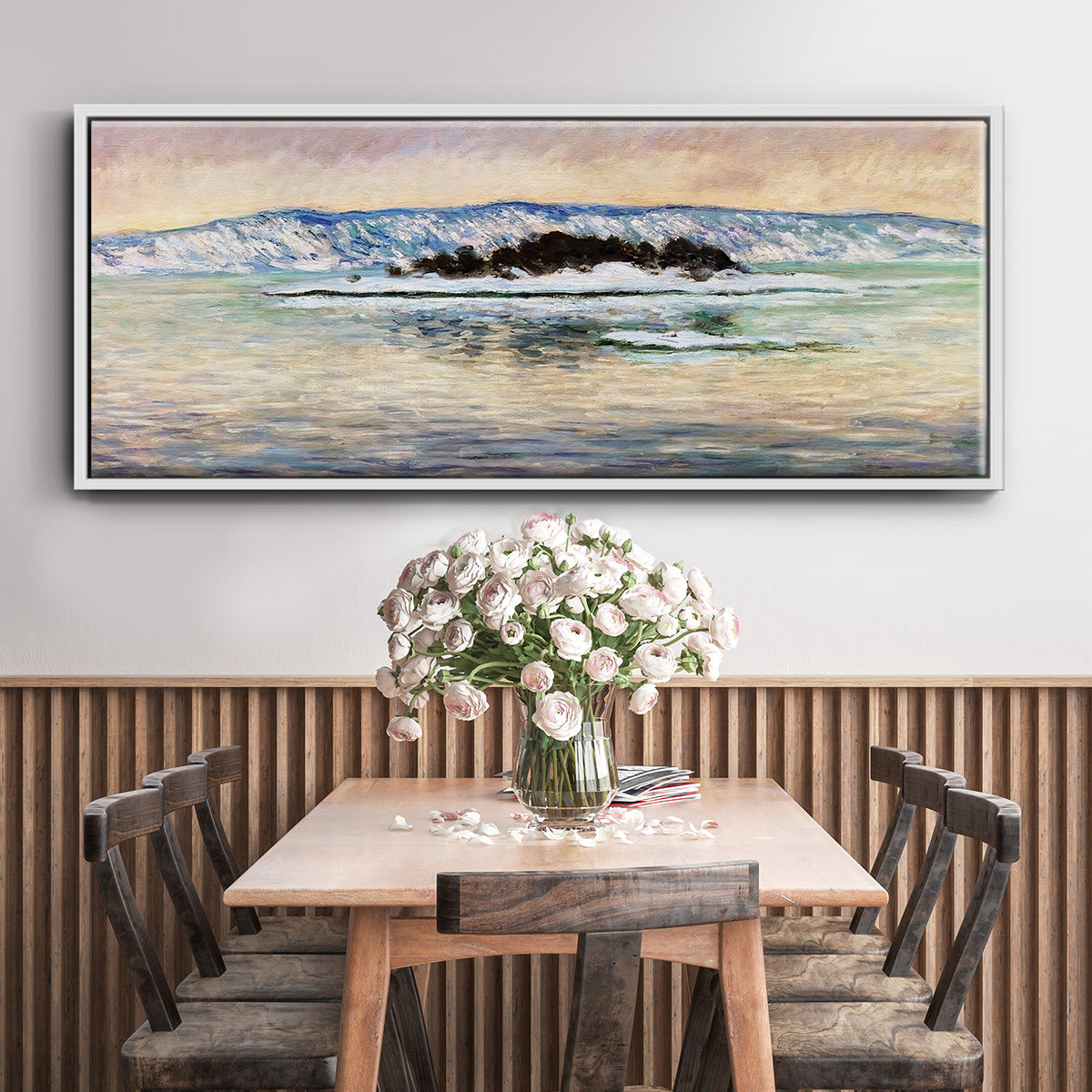 The Fjord, Near Christiania, 1893 - Floater Framed Canvas Print