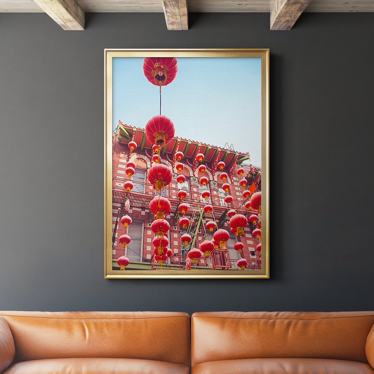 Lovely Lanterns I - Modern Framed Canvas Print