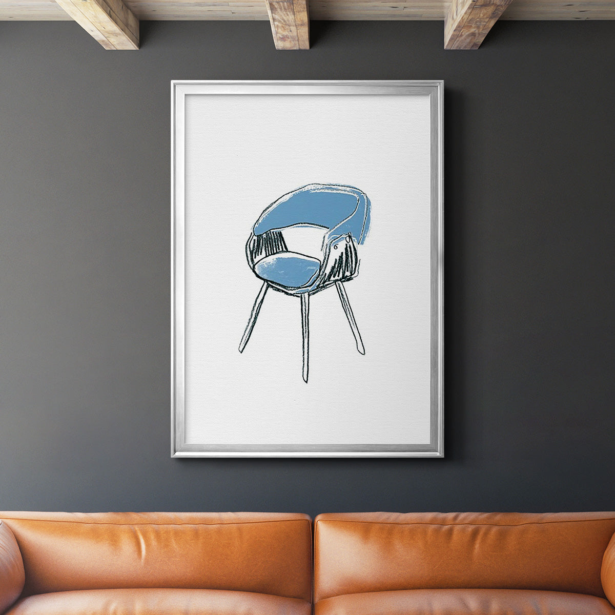 Take a Seat I - Modern Framed Canvas Print