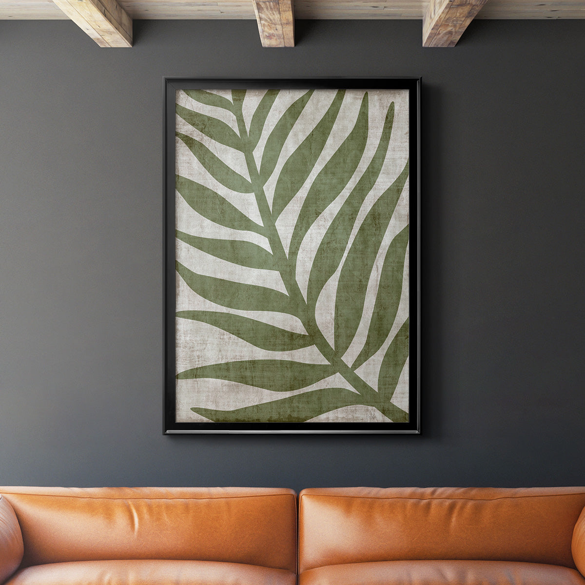 Island Greenery I - Modern Framed Canvas Print
