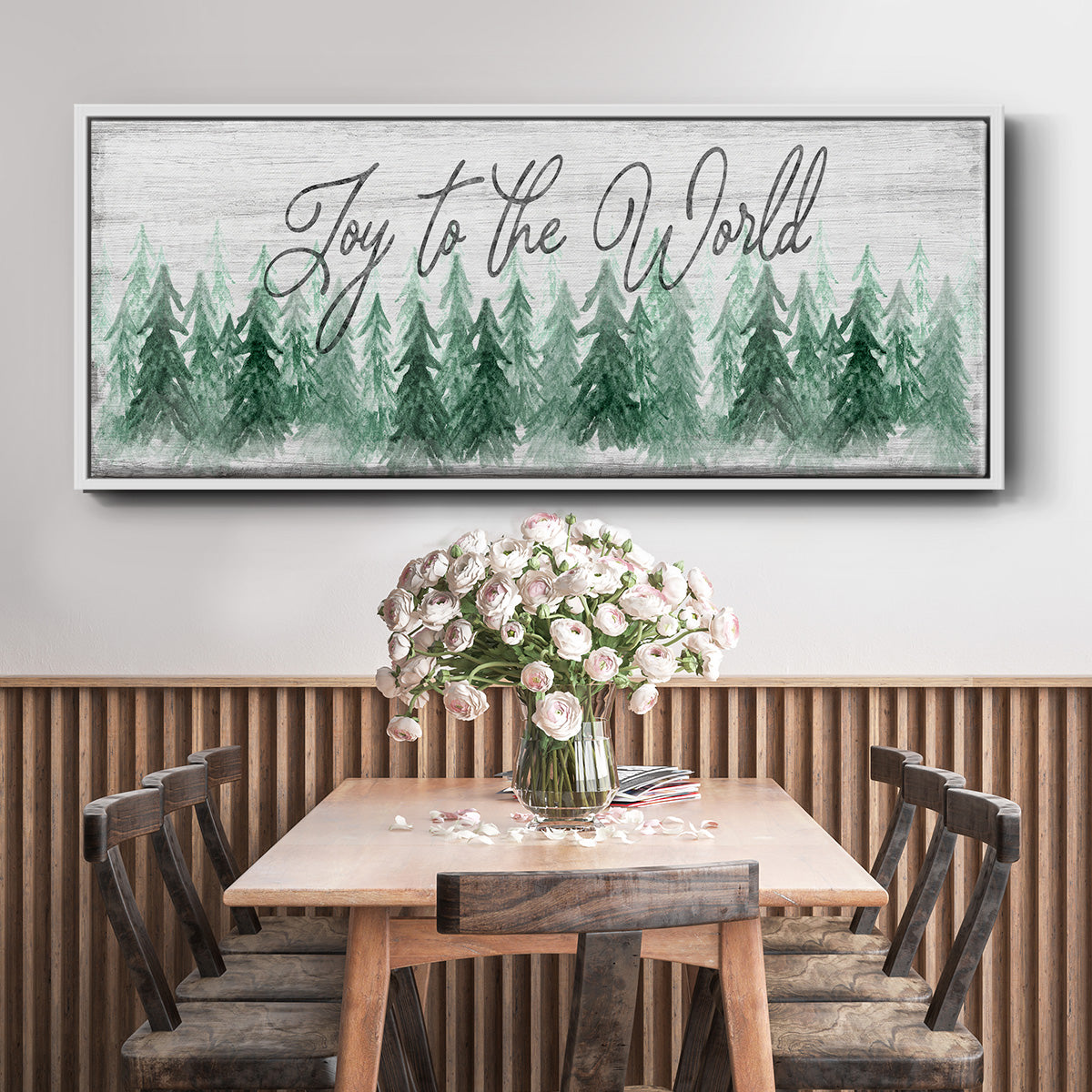 Joy to the World - Floater Framed Canvas Print