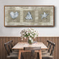 Burlap Music Ornaments - Floater Framed Canvas Print