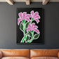 Pop Flowers V - Modern Framed Canvas Print