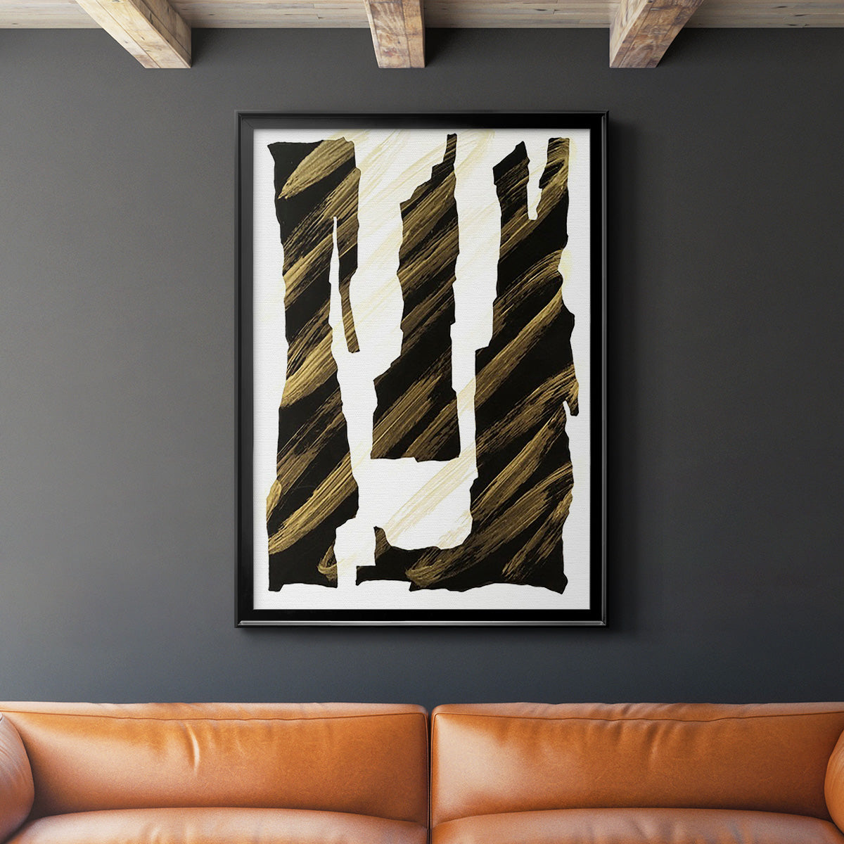 Onyx Obelisks I - Modern Framed Canvas Print