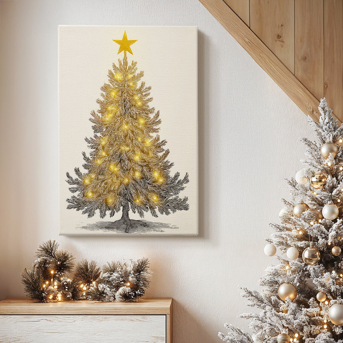 Dusk of Gilded Snow - Canvas Art Print