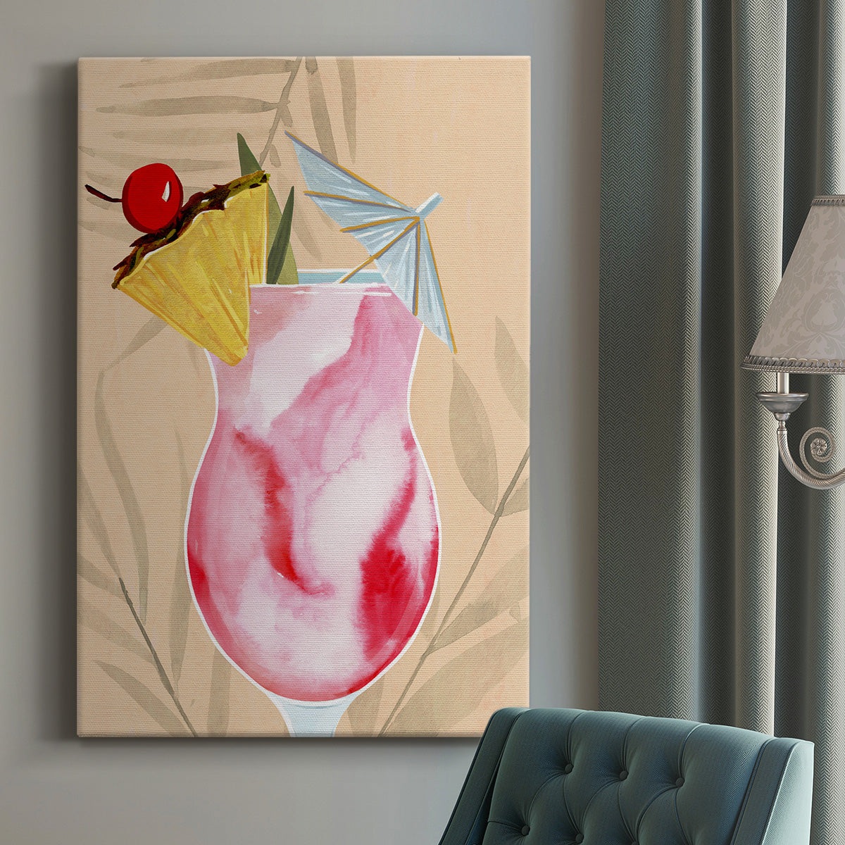 Tropical Cocktail II Premium Gallery Wrapped Canvas - Ready to Hang