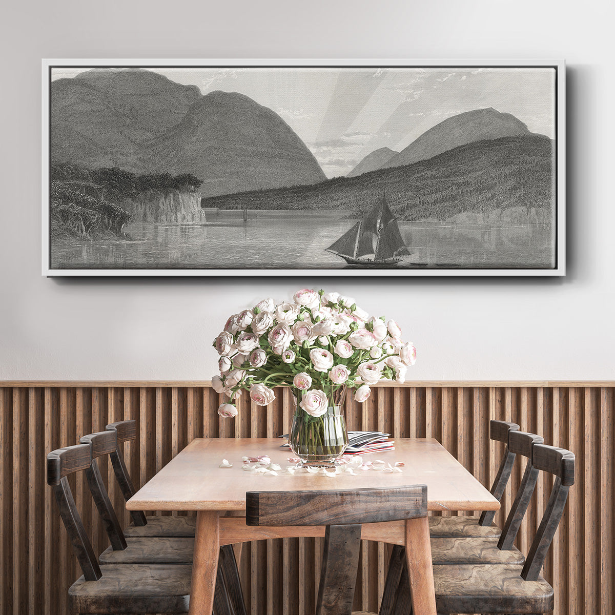 Mount Desert, Coast of Maine - Floater Framed Canvas Print