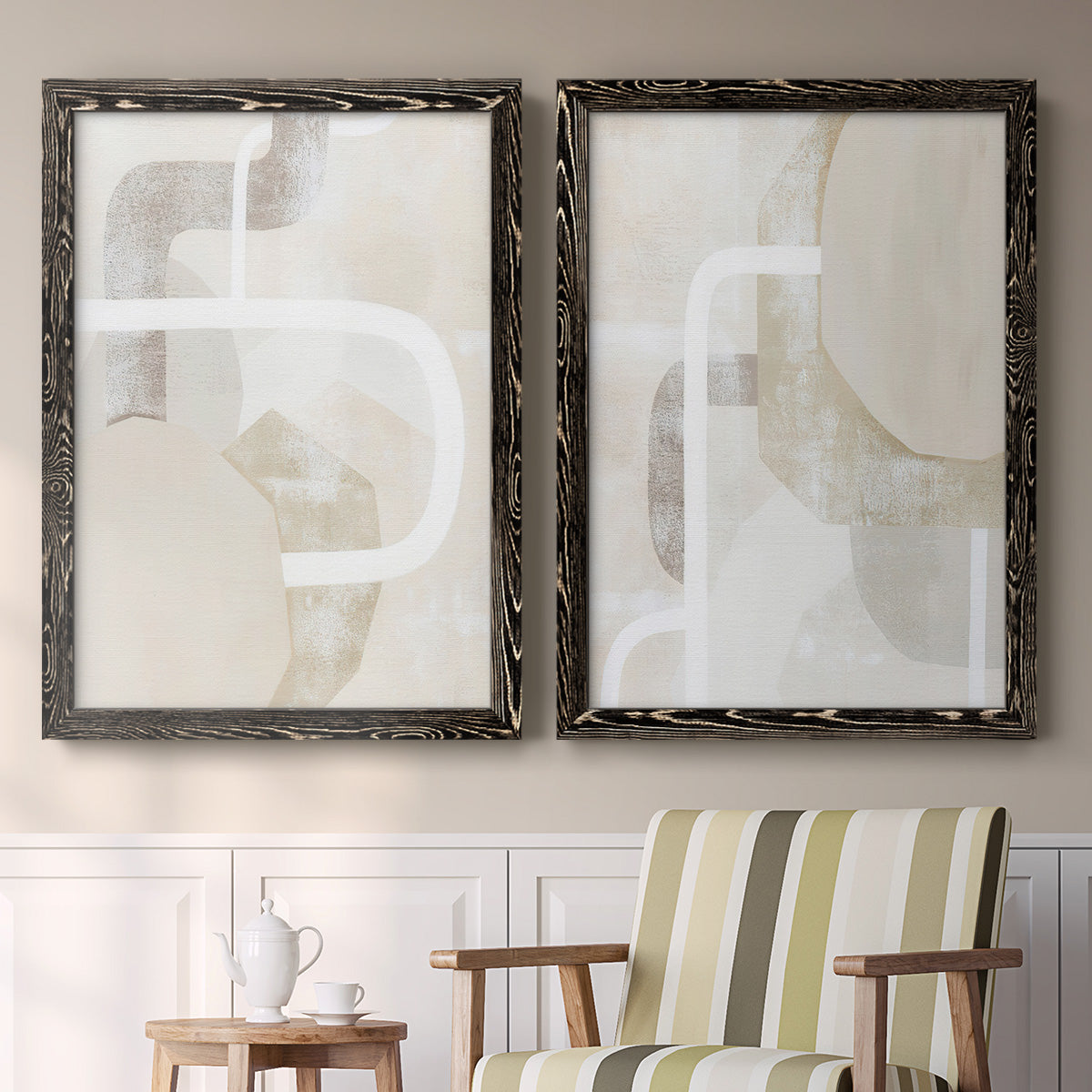 Quiet Affection I - Premium Framed Canvas 2 Piece Set - Ready to Hang