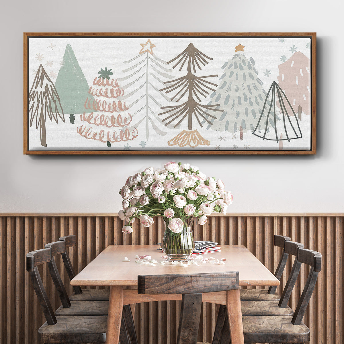 Christmas Tree Sketchbook - Floater Framed Canvas Print