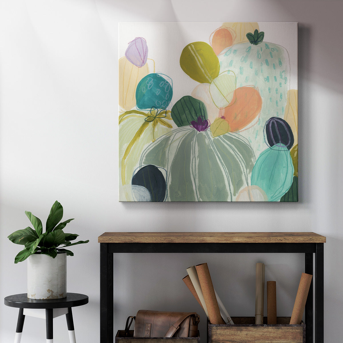 Candy Cactus I - Canvas Art Print