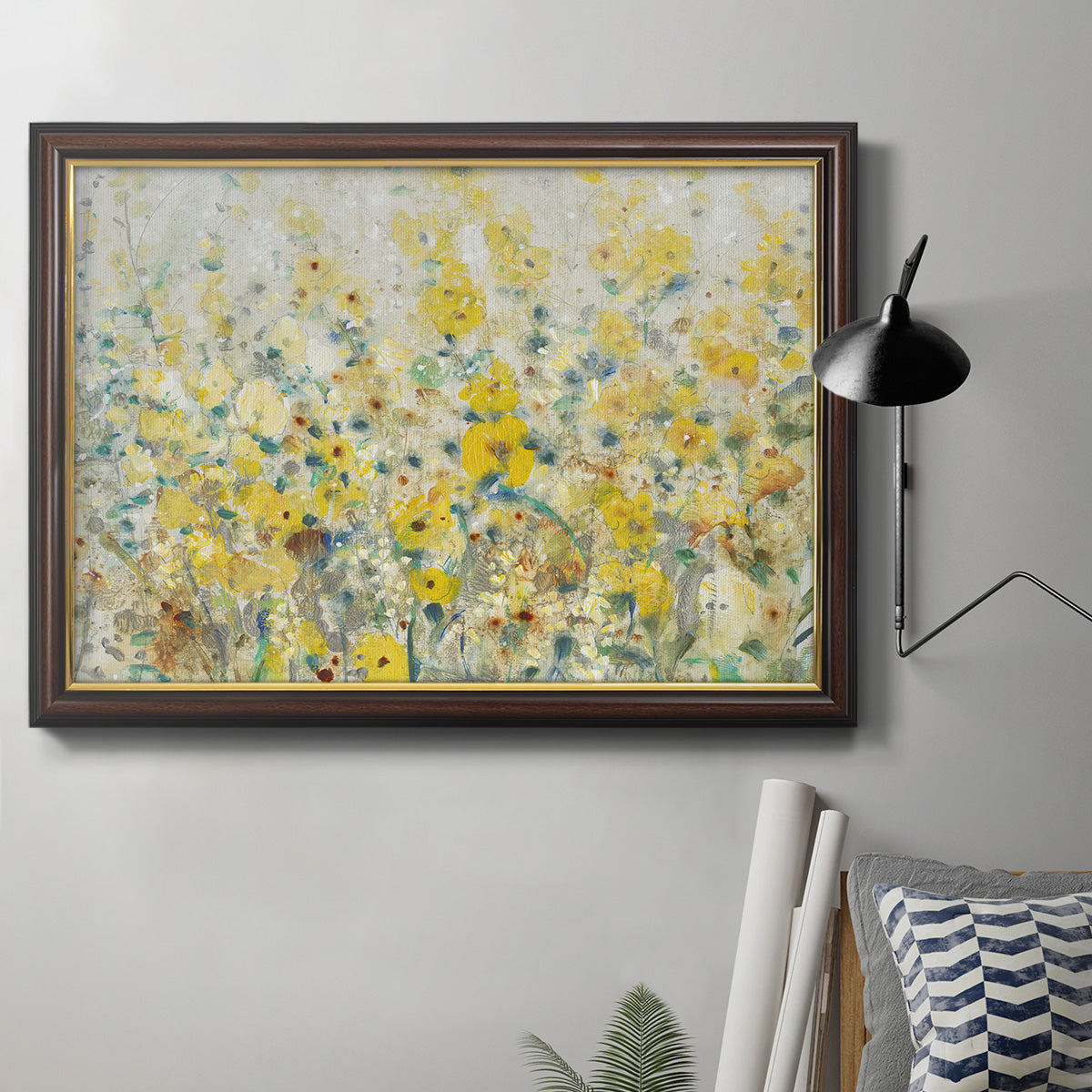 Cheerful Garden II Premium Framed Canvas- Ready to Hang