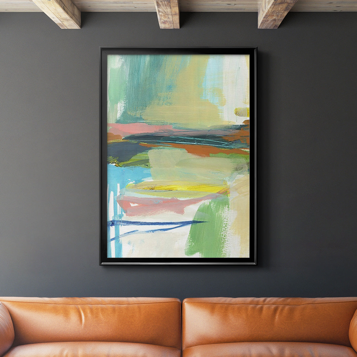 Radiant Horizon III - Modern Framed Canvas Print