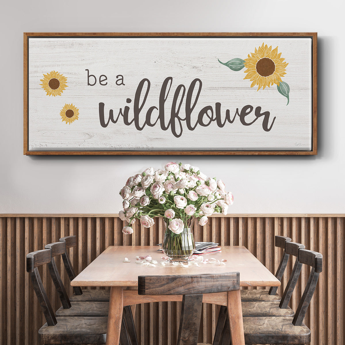 Be a Wildflower - Floater Framed Canvas Print