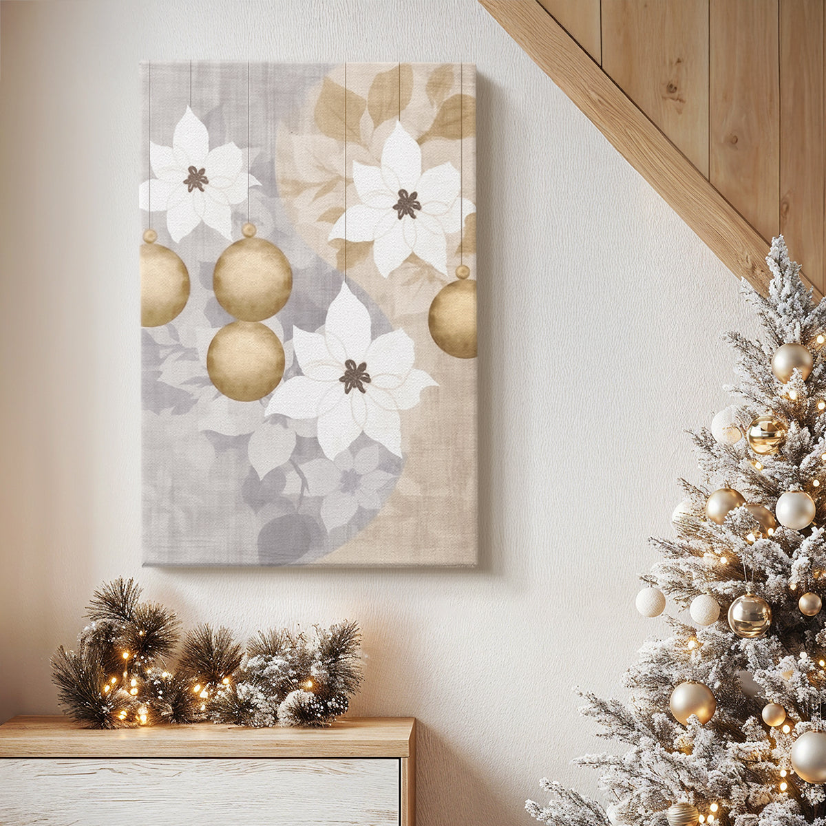 Snowwhite Candle Village - Canvas Art Print