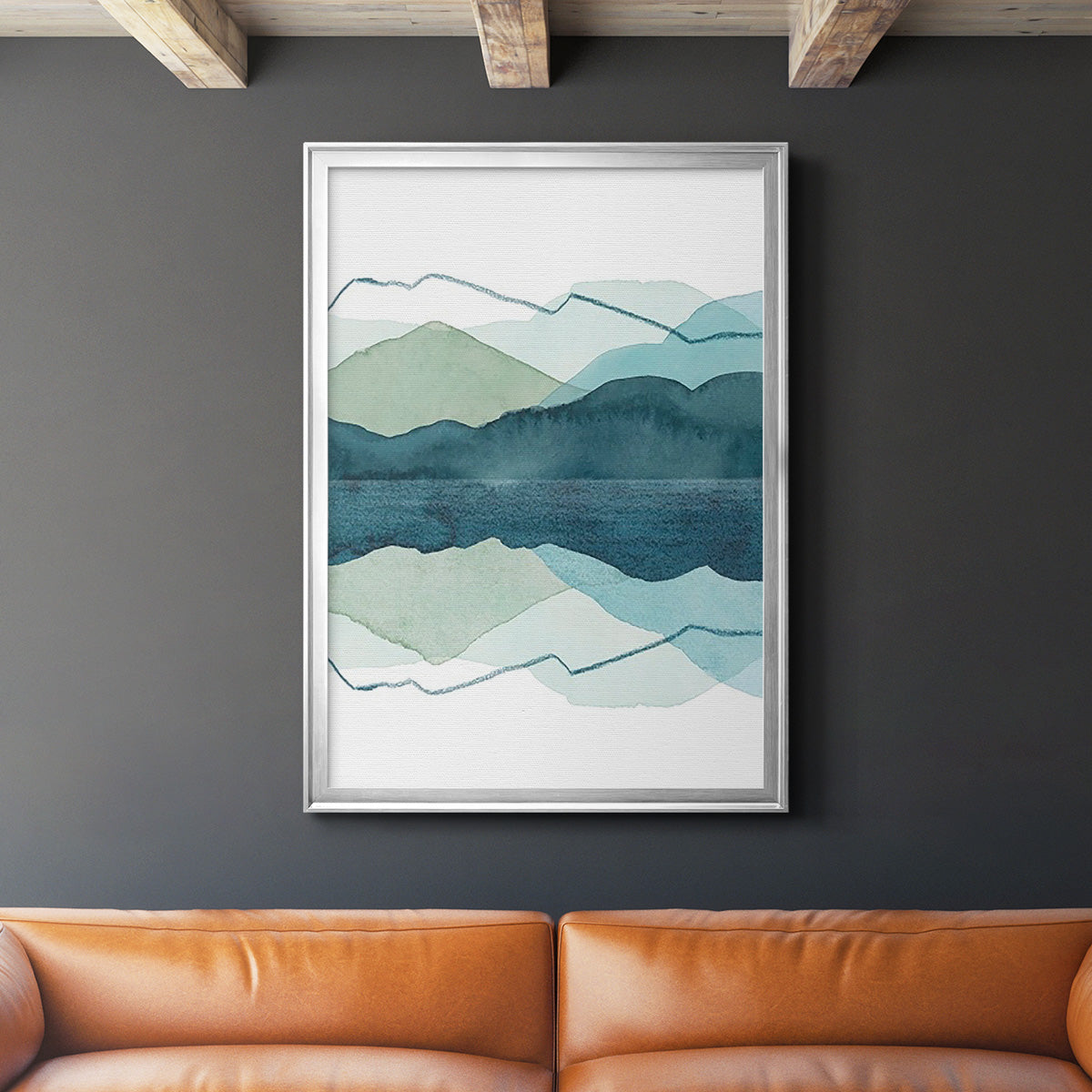 Icicle Range II - Modern Framed Canvas Print