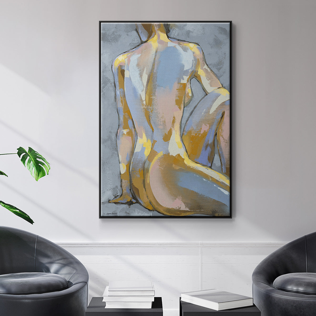 Grey Maiden II - Floater Framed Canvas Print