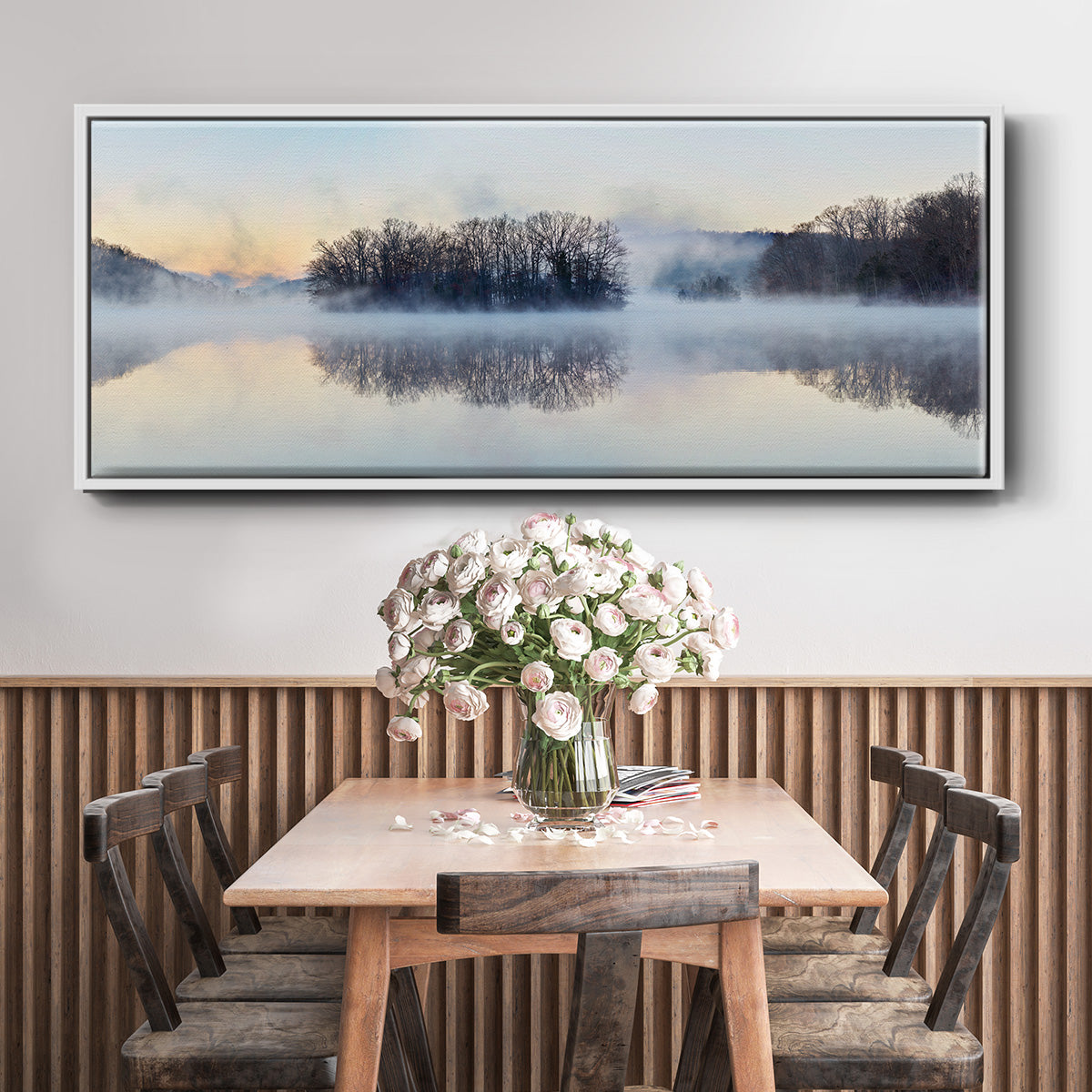 Scene on the Water VIII - Floater Framed Canvas Print