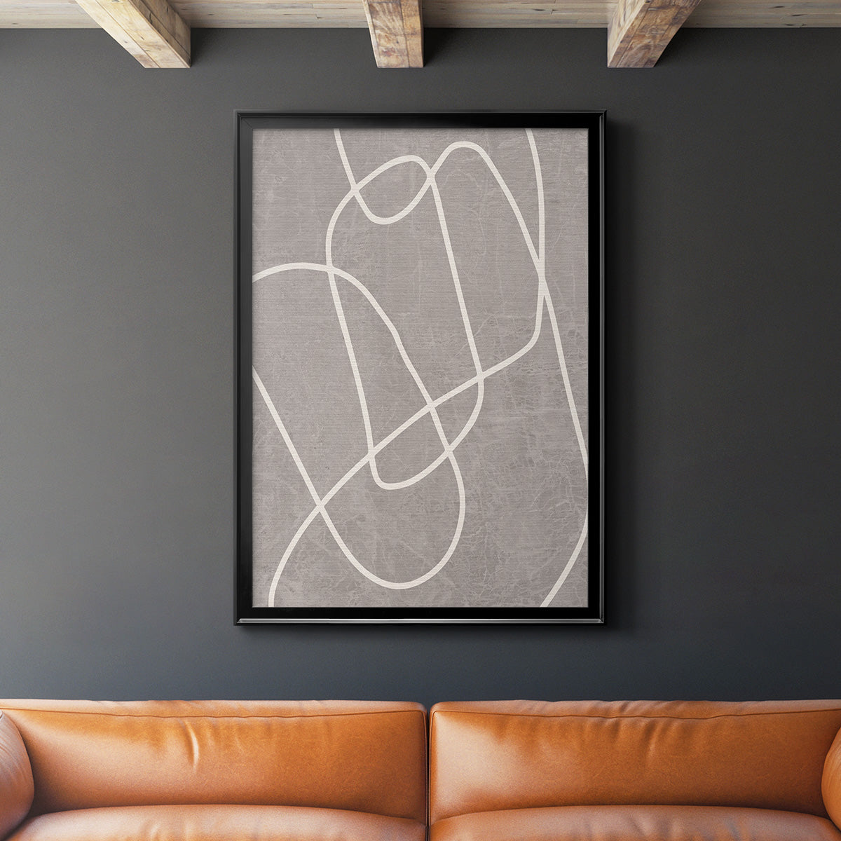 Fissures II - Modern Framed Canvas Print