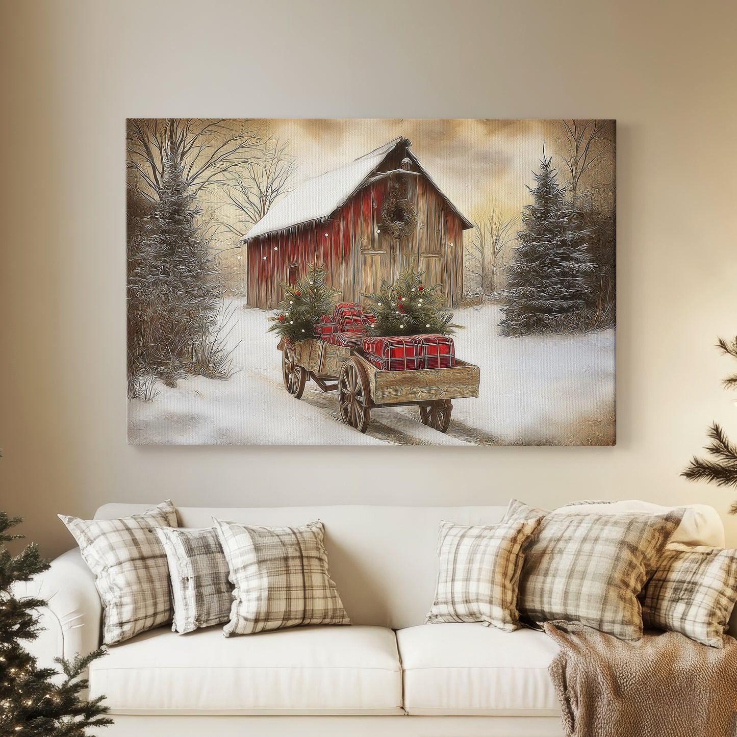 Cathedral of Candlelit Serenade - Canvas Art Print