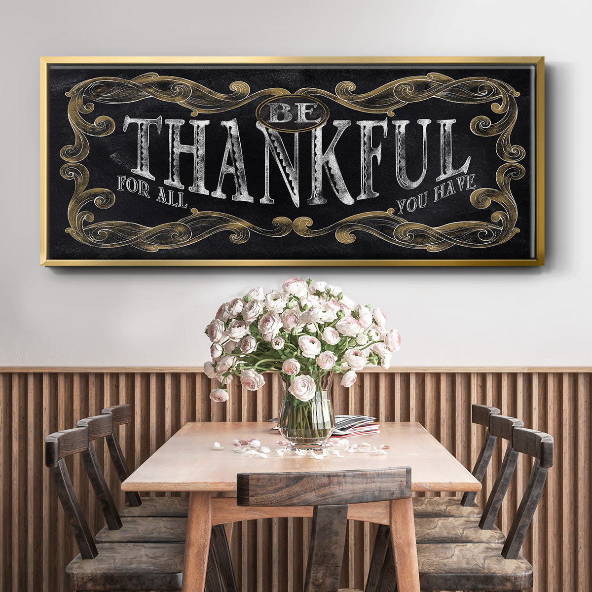 Be Thankful - Floater Framed Canvas Print