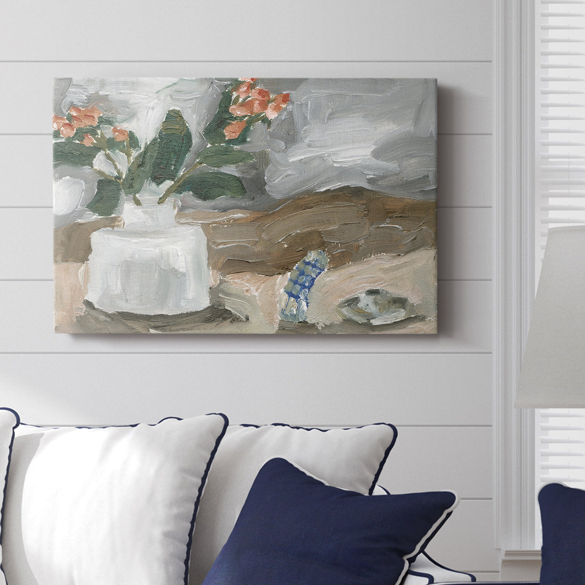 Vase of Pink Flowers III - Canvas Art Print