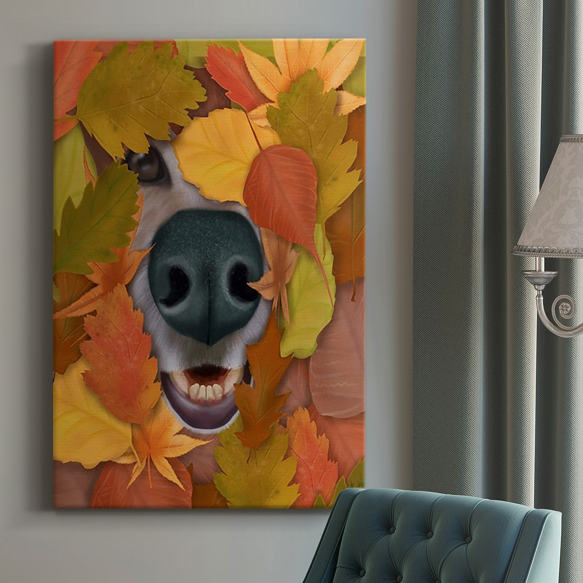 Sniffing Out Autumn Premium Gallery Wrapped Canvas - Ready to Hang