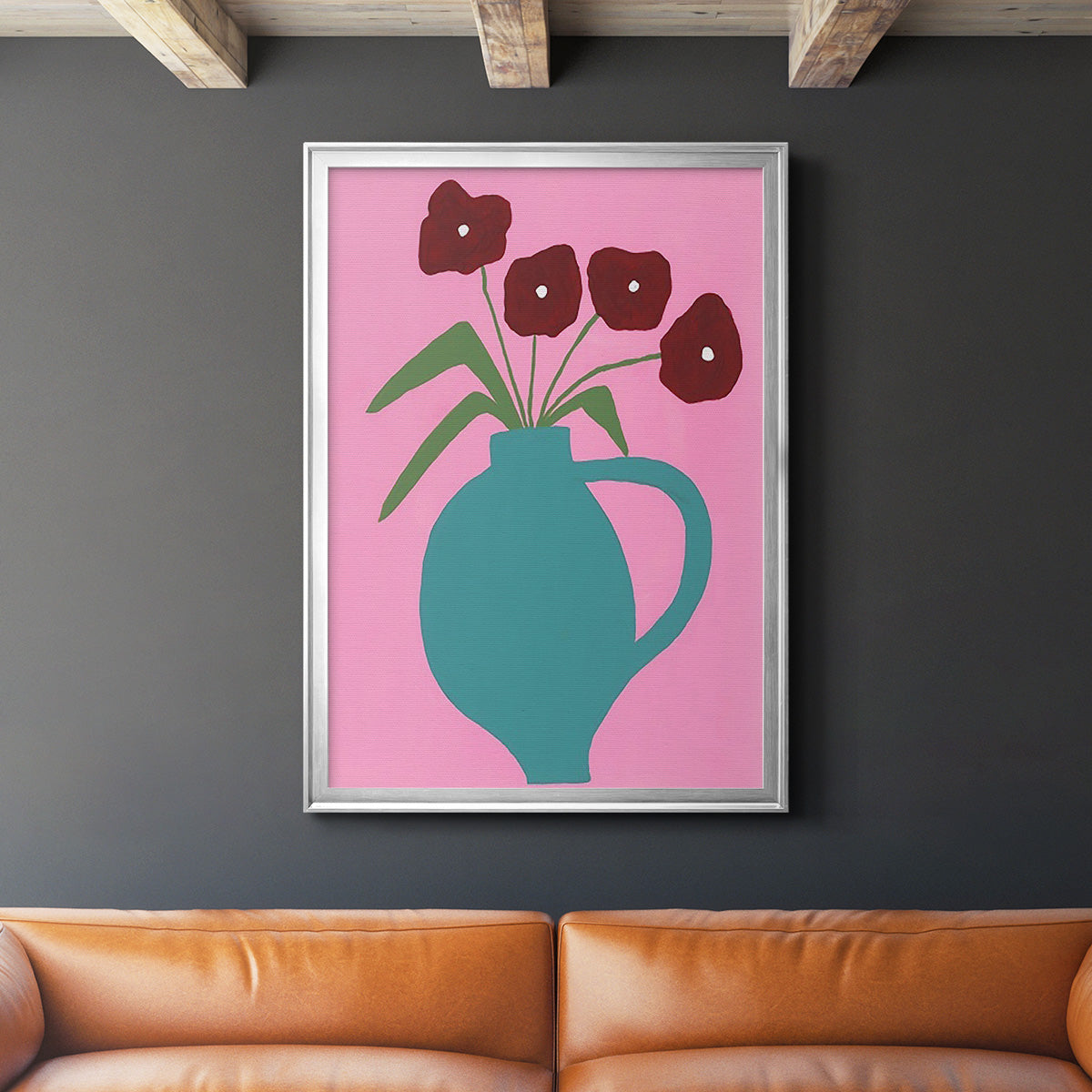 Modern Blooms IV - Modern Framed Canvas Print