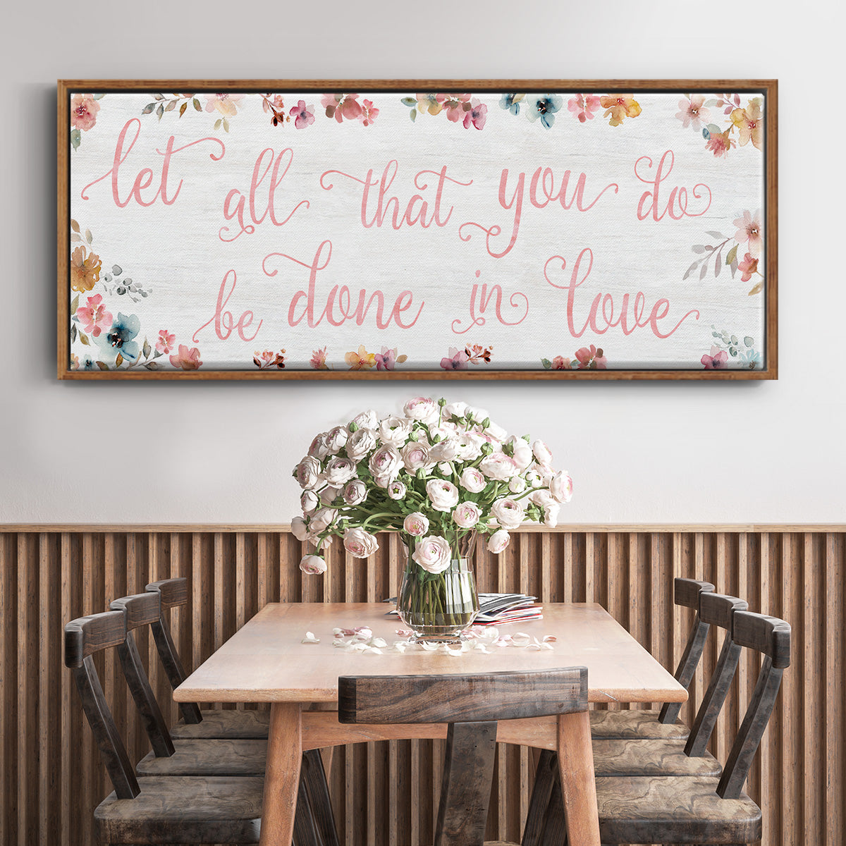 Done In Love - Floater Framed Canvas Print