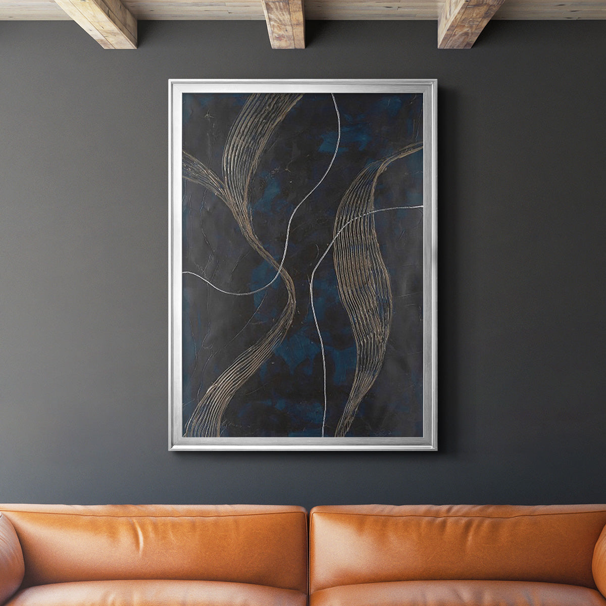 Laminar Flow II - Modern Framed Canvas Print