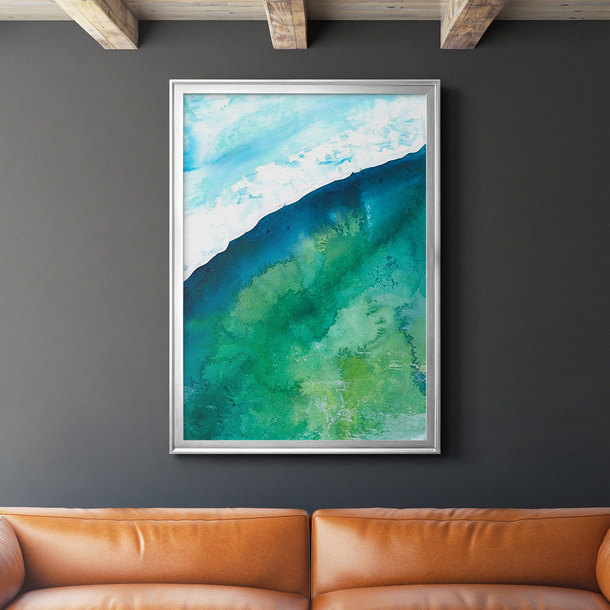 New Air II - Modern Framed Canvas Print