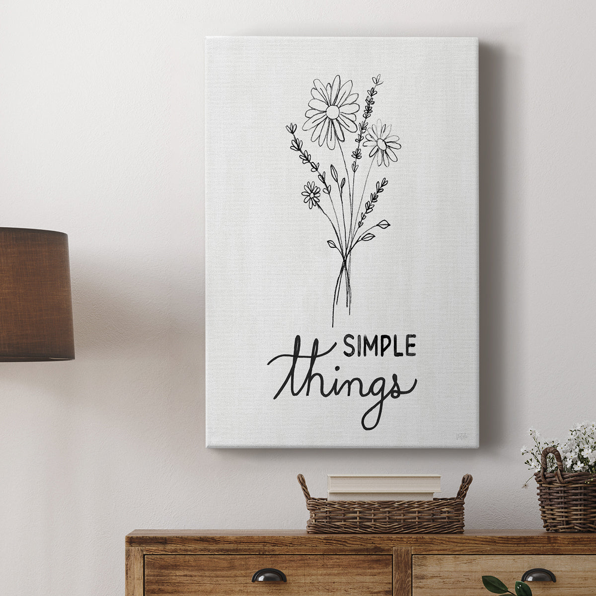 Simple Things Sketch - Canvas Art Print