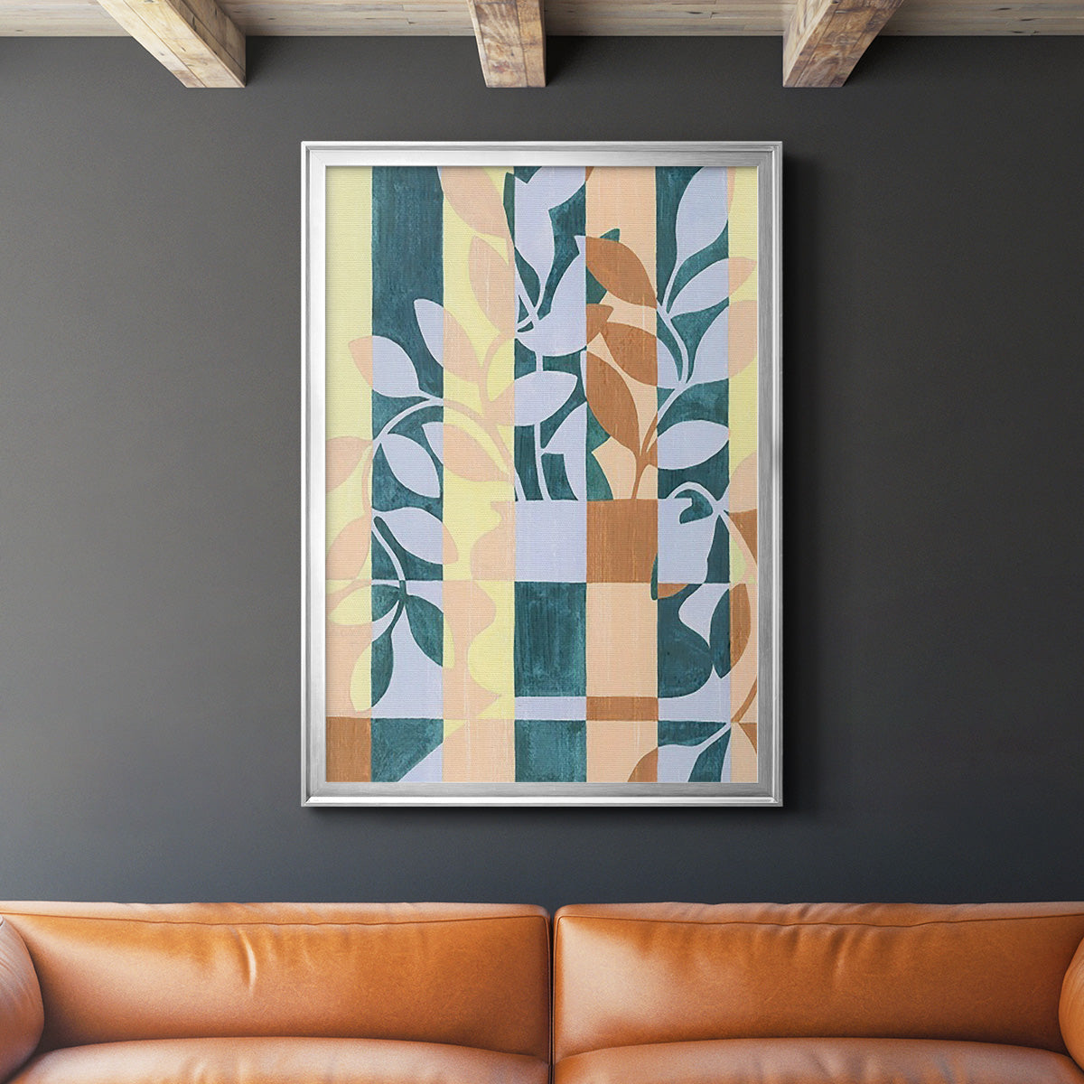 Checkered Cutting I - Modern Framed Canvas Print