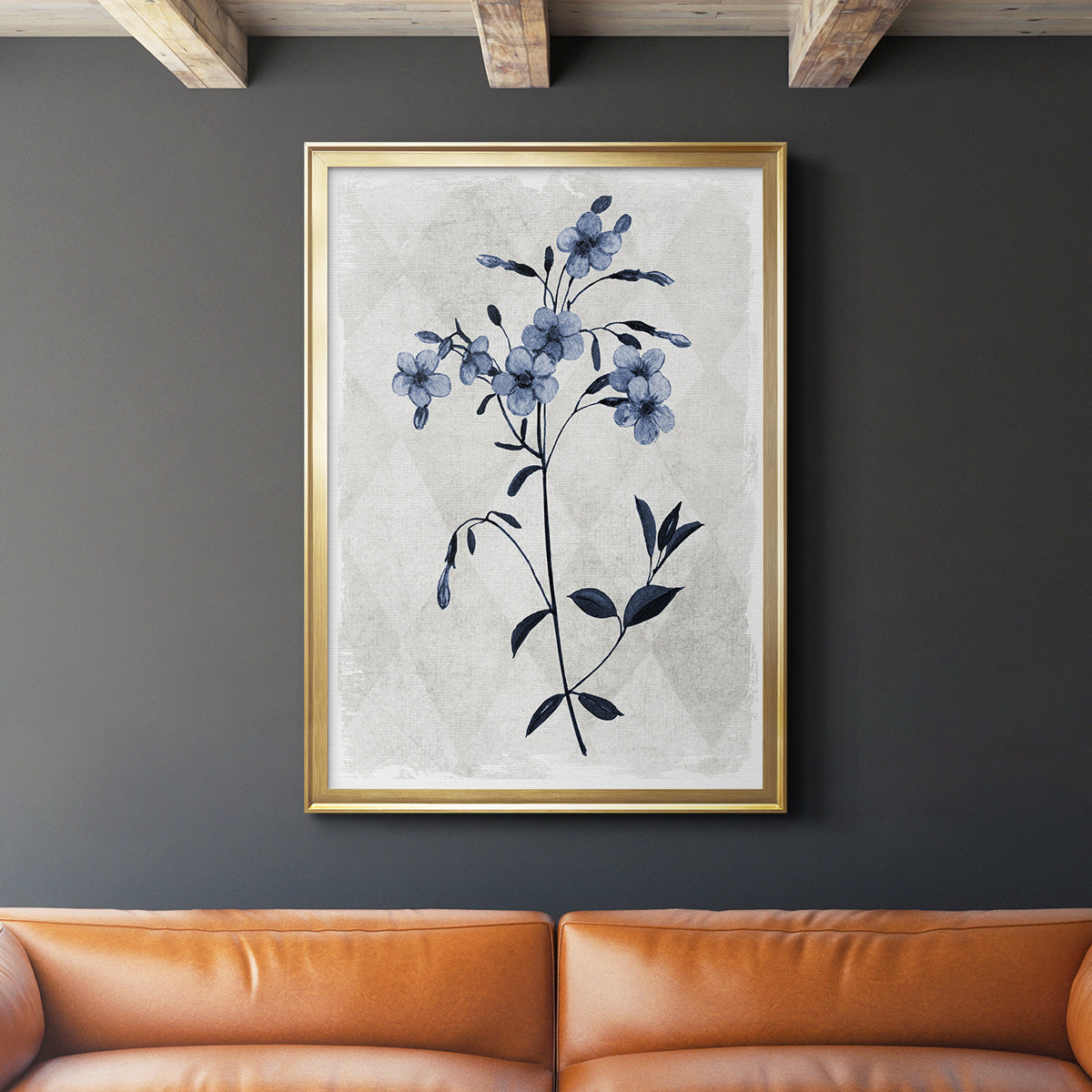 Harlequin Botanical III - Modern Framed Canvas Print