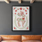 Christmas Folk Reindeer - Modern Framed Canvas Print