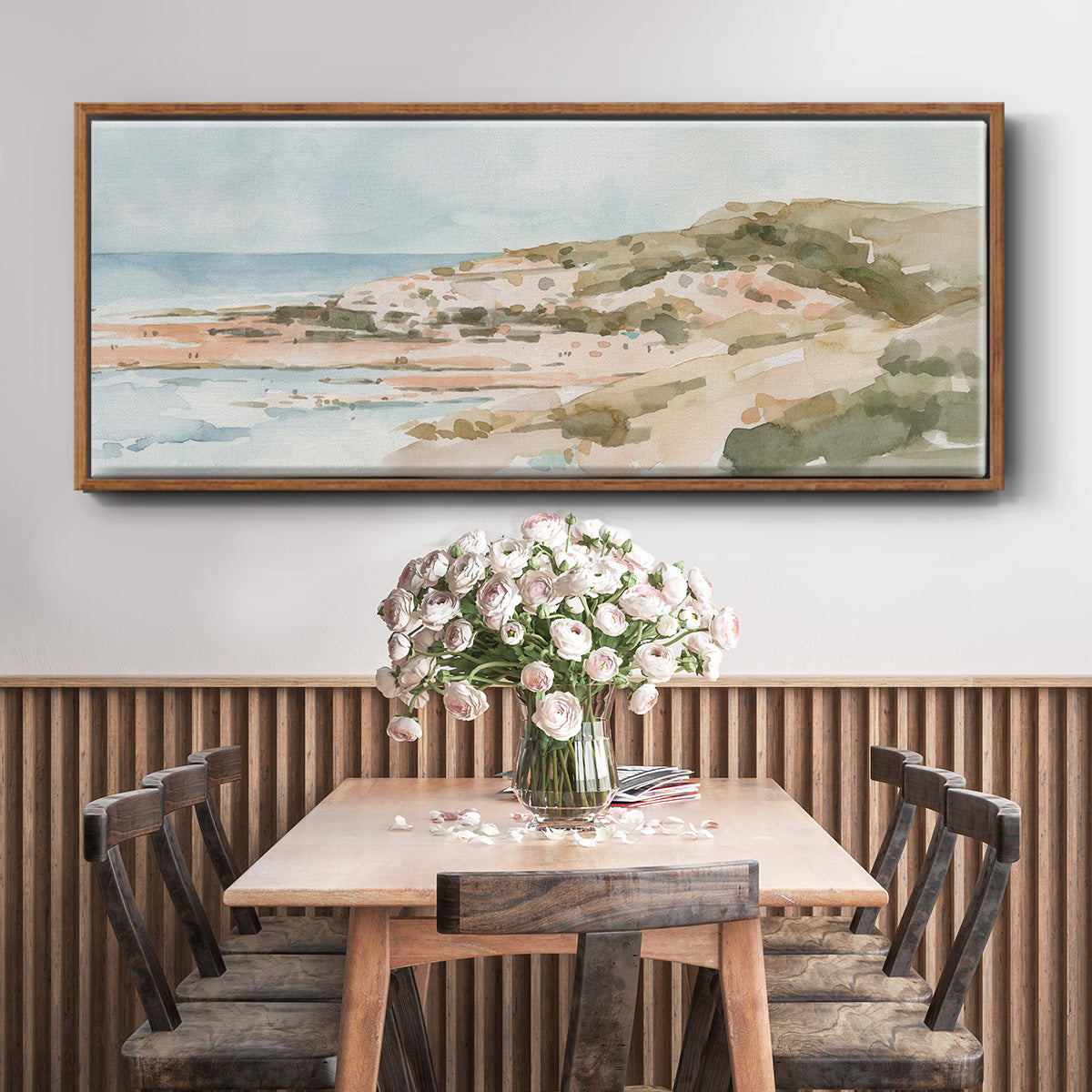Neutral Seaside II - Floater Framed Canvas Print