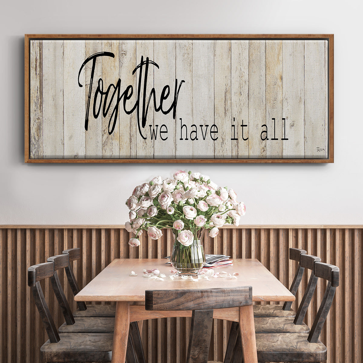Together We Have - Floater Framed Canvas Print