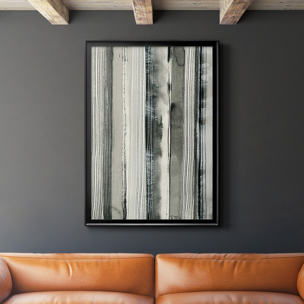 Differing Parallels I - Modern Framed Canvas Print