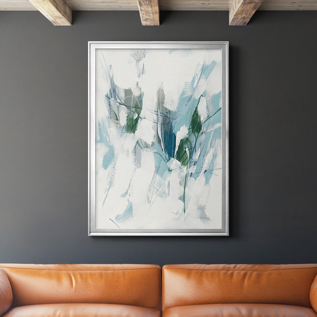 Ice Cavern I - Modern Framed Canvas Print