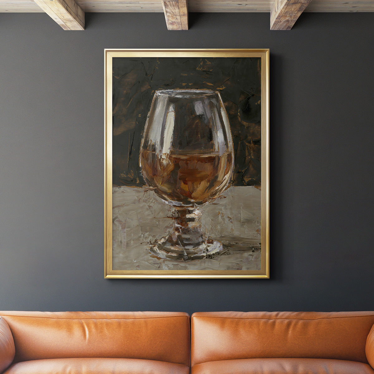 The Hard Stuff III - Modern Framed Canvas Print