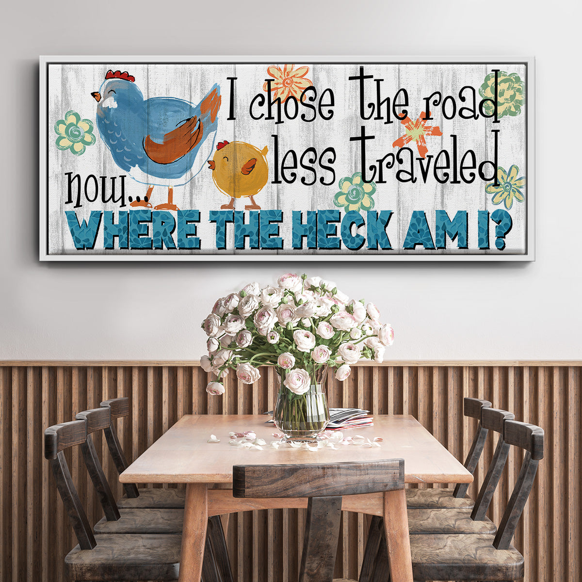 The Road Less - Floater Framed Canvas Print