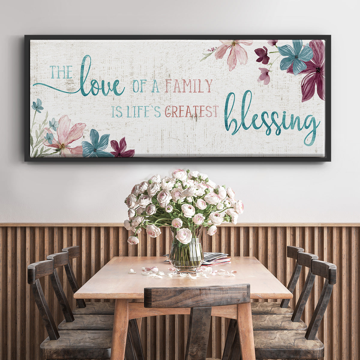 Family Blessing - Floater Framed Canvas Print