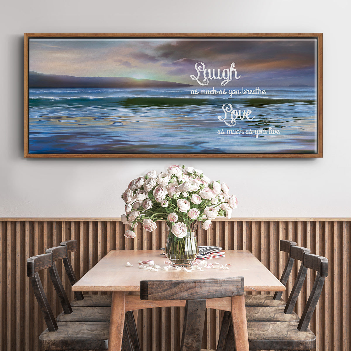 Laugh As Much - Floater Framed Canvas Print