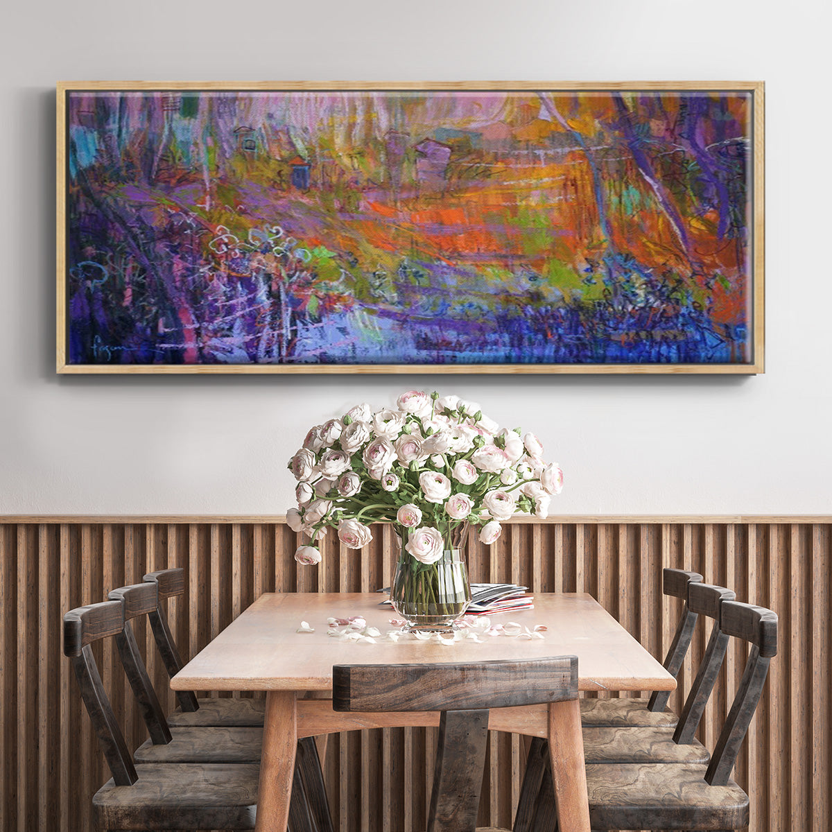 Nocturn in the Secret - Floater Framed Canvas Print