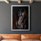 Sunlit Horses I - Modern Framed Canvas Print