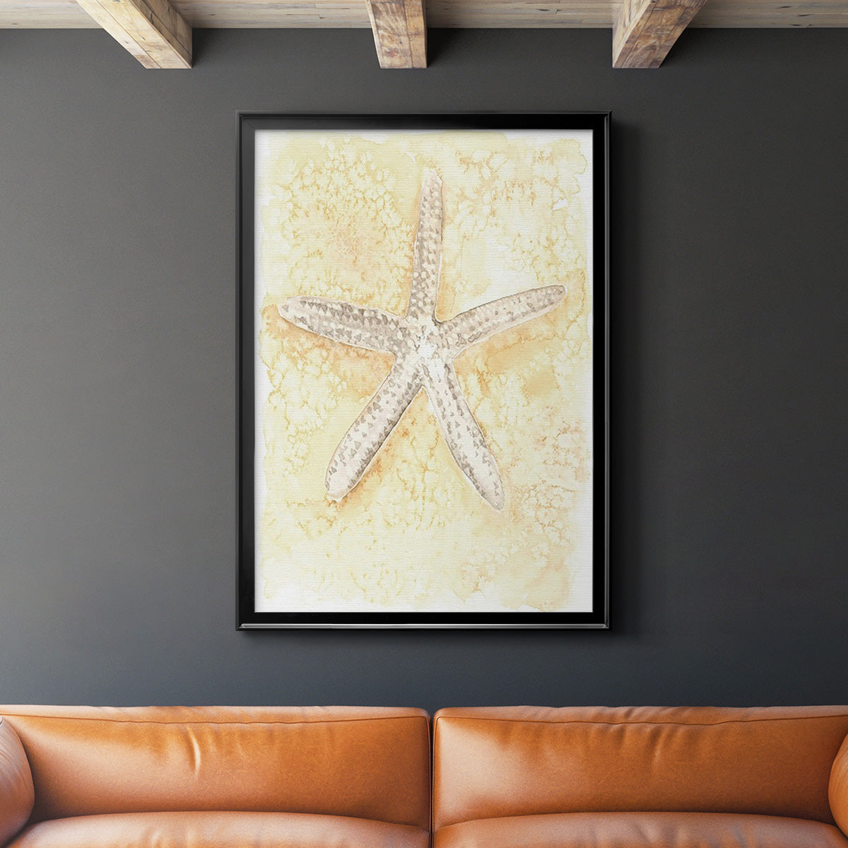 Salty Seashell I - Modern Framed Canvas Print