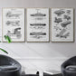 Industrial Flight - Floater Framed Canvas Set