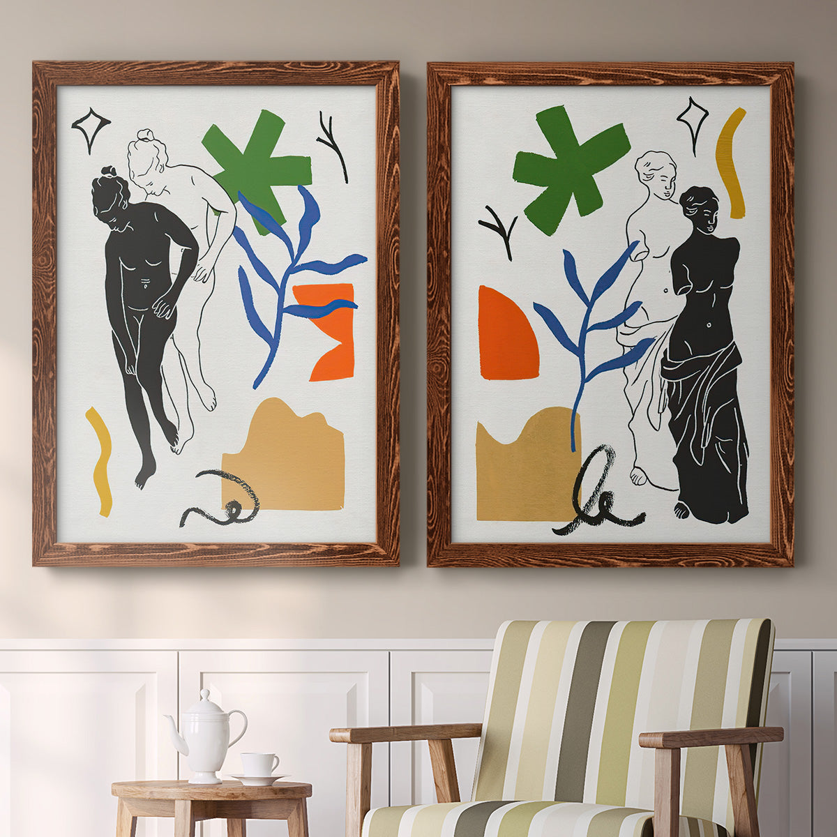 Starry Venus III - Premium Framed Canvas 2 Piece Set - Ready to Hang