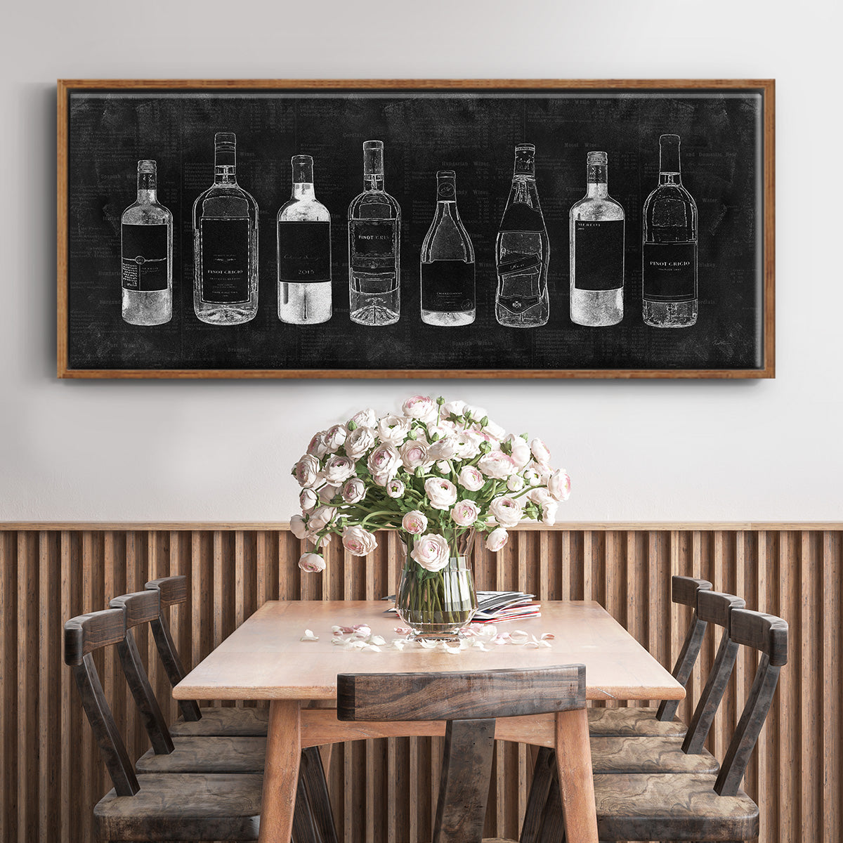 Wine Cellar - Floater Framed Canvas Print