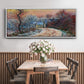 Road to Giverny in Winter, Sunset, 1885 - Floater Framed Canvas Print